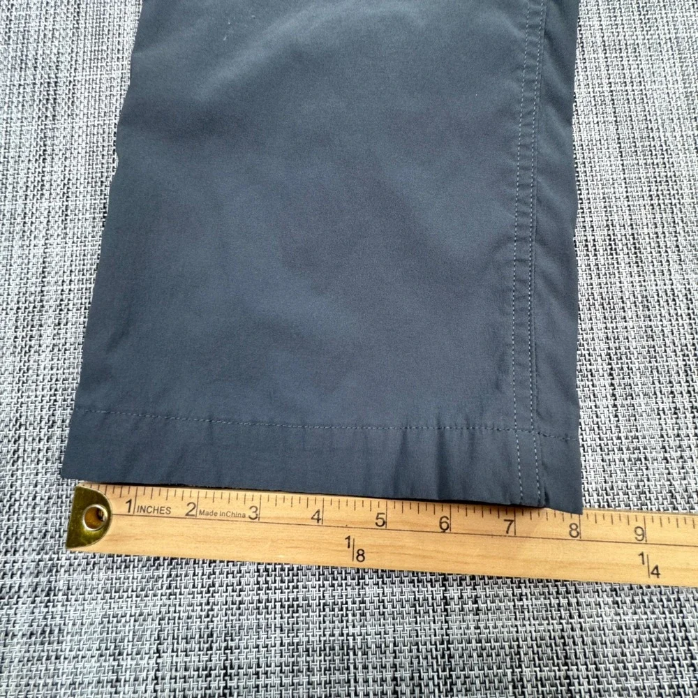 Eddie Bauer Takeoff Chino Pants Mens 34x34 Gray Blue Nylon Stretch Flat Front